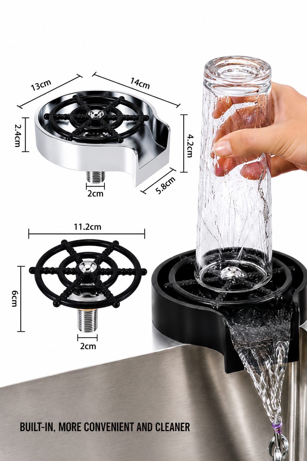 High Pressure Faucet Glass Rinser
