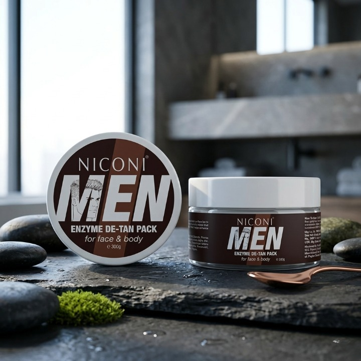 Niconi Men Enzyme De Tan Pack For Face And Body